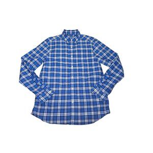 Vineyard Vines OTG On The Go Performance Plaid Button Down Shirt Blue Mens Small
